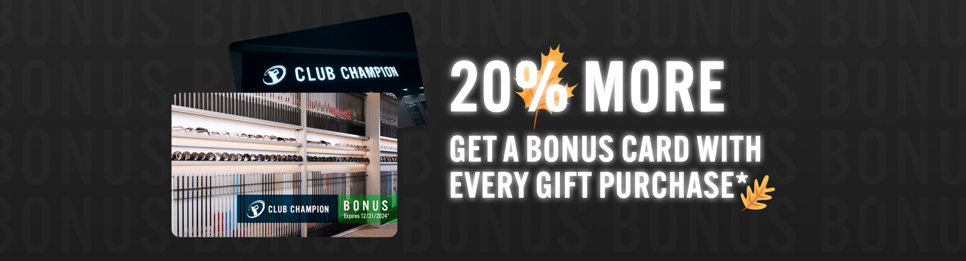 October 20% Bonus Card Gift Promotion